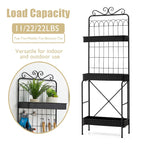 Scaffale Portavasi e Ripostiglio a 3 Ripiani in Metallo da 173 cm - Interno/Esterno