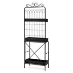Scaffale Portavasi e Ripostiglio a 3 Ripiani in Metallo da 173 cm - Interno/Esterno