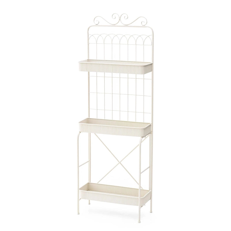 Scaffale Portavasi e Ripostiglio a 3 Ripiani in Metallo da 173 cm - Interno/Esterno