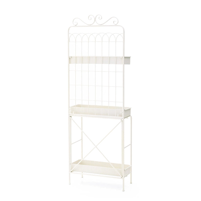 Scaffale Portavasi e Ripostiglio a 3 Ripiani in Metallo da 173 cm - Interno/Esterno