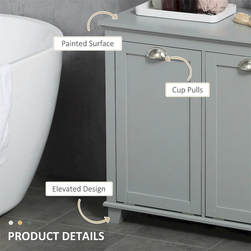 Mobile Contenitore per Bucato Inclinato, Organizzatore per Bagno